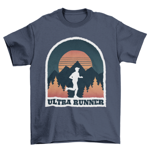 Ultra runner Athlete mountains man silhouette running Sports Hobby