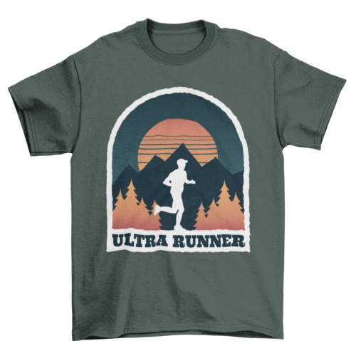 Ultra runner Athlete mountains man silhouette running Sports Hobby