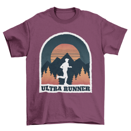 Ultra runner Athlete mountains man silhouette running Sports Hobby