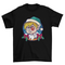 Christmas elf with black eye t-shirt